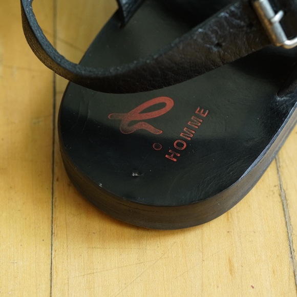 Agnes B. black leather sandals main image 6